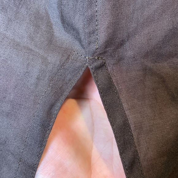 DUŠAN Brown 100% Bamboo Lightweight Oversized Made In Italy Maxi Shirt Dress L - Picture 12 of 15